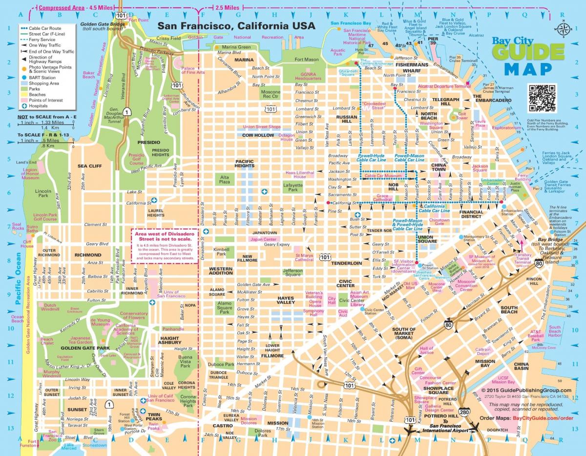 Straßenkarte von San Francisco
